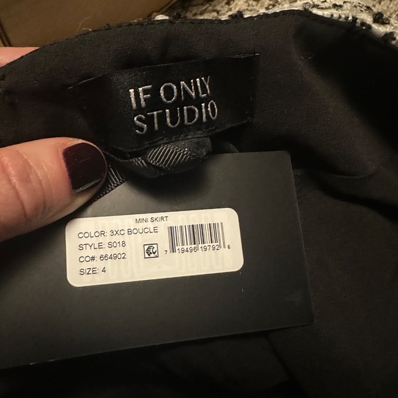 If Only Studio Tweed Skirt (Brand New) - Picture 5 of 5